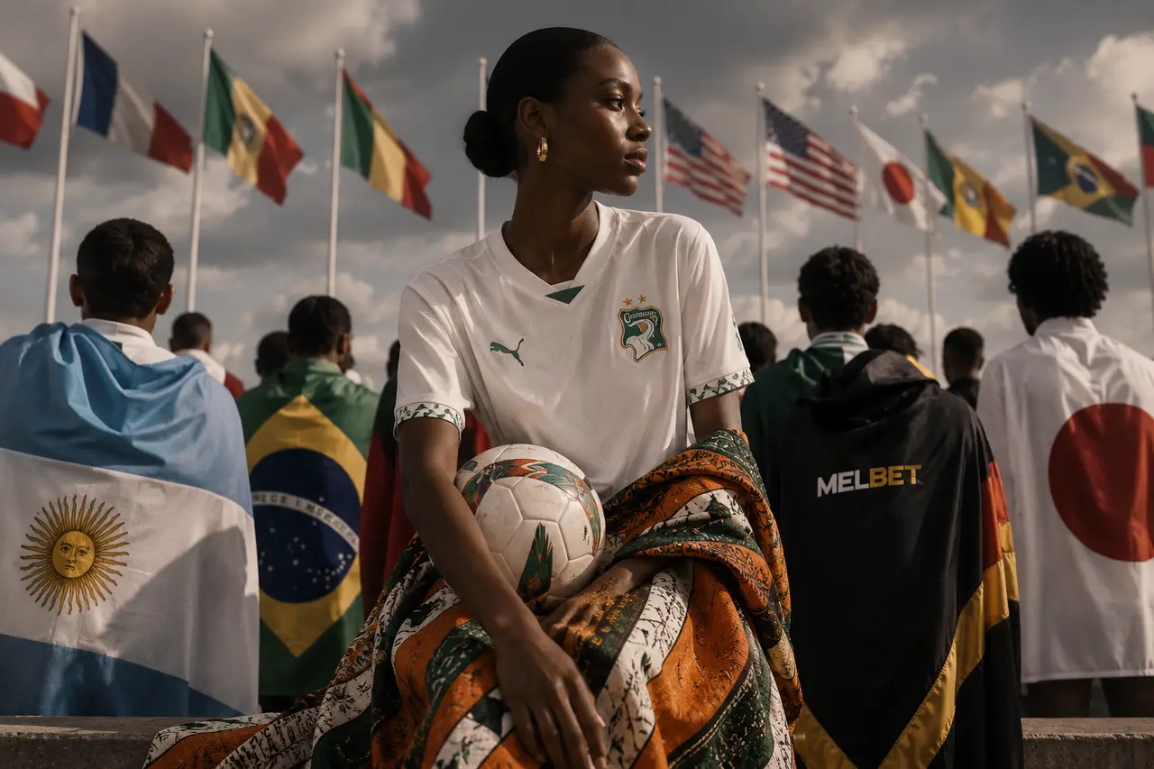 Supporters et drapeaux internationaux lors d’un tournoi de football