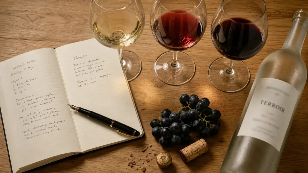 Apprendre le vin sans jargon : 5 gestes pour sentir, goûter et comparer avec méthode