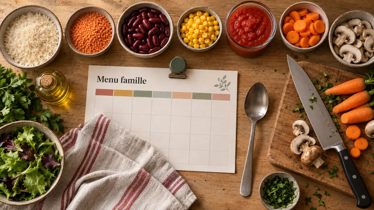 Menu famille semaine : 7 dîners et liste de courses